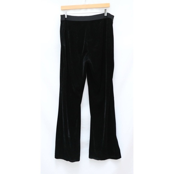 Max Studio Black Velvet Pants Plus Size Pull-On 2X evening gothic party cocktail - Picture 1 of 7